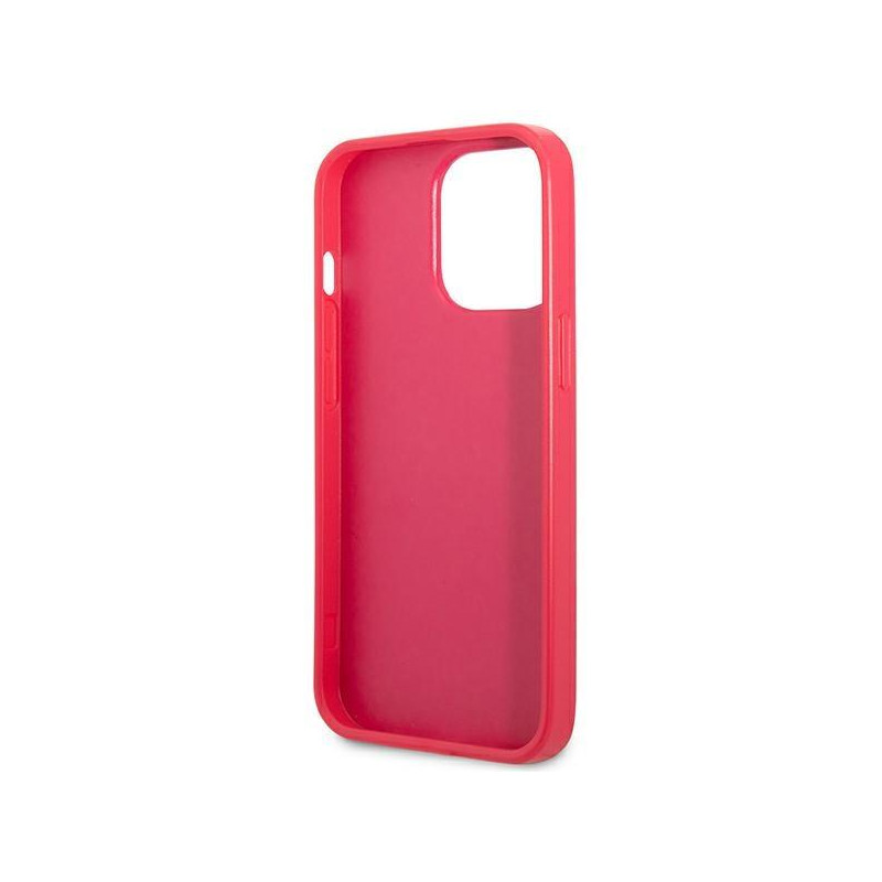 Guess Saffiano 4G Small Metal Logo dėklas, skirtas iPhone 13 Pro / 13 - rožinis