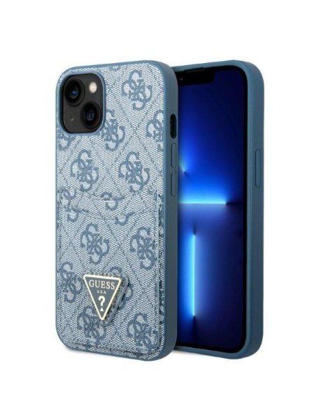 Guess 4G Triangle Logo Cardslot dėklas, skirtas iPhone 13 - mėlynas Guess 4G Triangle Logo Cardslot dėklas, skirtas iPhone 13 - mėlynas