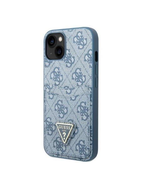Guess 4G Triangle Logo Cardslot dėklas, skirtas iPhone 13 - mėlynas Guess 4G Triangle Logo Cardslot dėklas, skirtas iPhone 13 - mėlynas