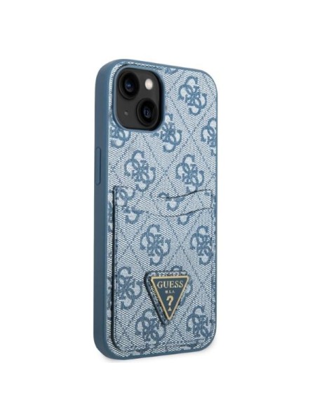 Guess 4G Triangle Logo Cardslot dėklas, skirtas iPhone 13 - mėlynas Guess 4G Triangle Logo Cardslot dėklas, skirtas iPhone 13 - mėlynas