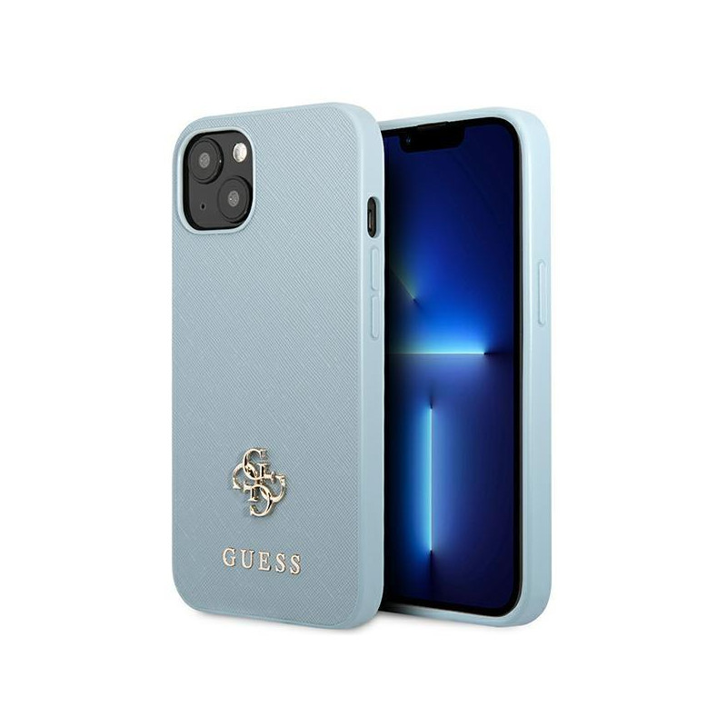 Guess Saffiano 4G Small Metal Logo dėklas iPhone 13 - mėlynas Guess Saffiano 4G Small Metal Logo dėklas iPhone 13 - mėlynas