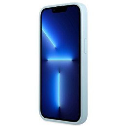 Guess Saffiano 4G Small Metal Logo dėklas iPhone 13 - mėlynas