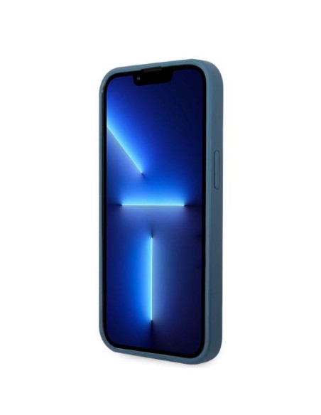 Guess 4G Triangle Logo Cardslot dėklas iPhone 13 mini - mėlynas