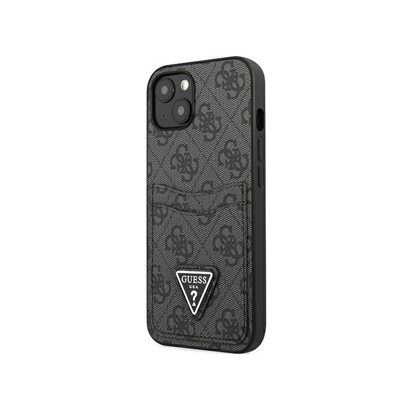 Guess 4G Triangle Logo Cardslot dėklas iPhone 13 mini - juodas