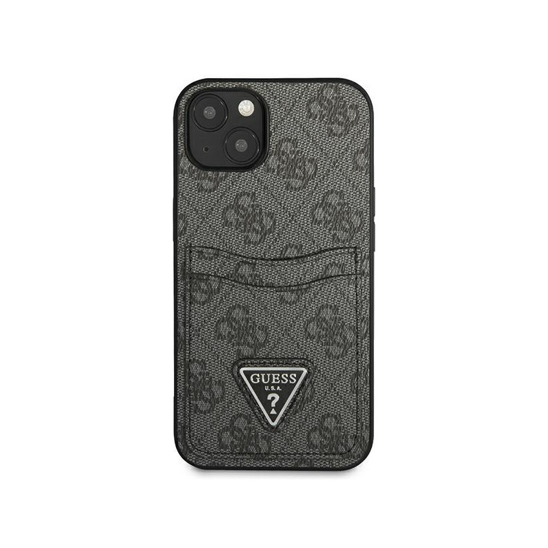 Guess 4G Triangle Logo Cardslot dėklas iPhone 13 mini - juodas