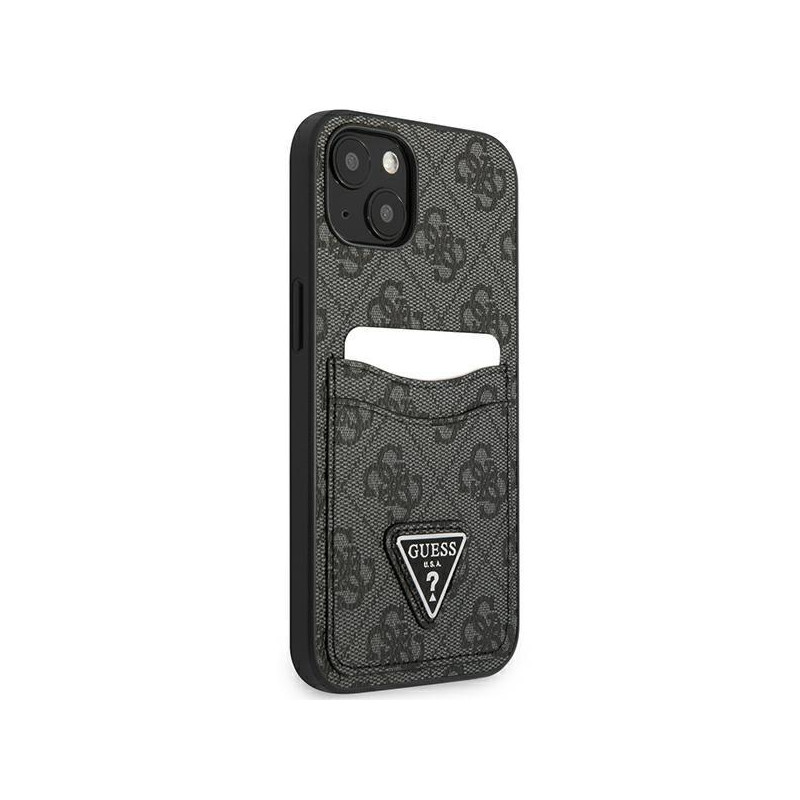 Guess 4G Triangle Logo Cardslot dėklas iPhone 13 mini - juodas