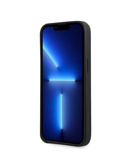 Guess 4G Triangle Logo Cardslot dėklas iPhone 13 mini - juodas Guess 4G Triangle Logo Cardslot dėklas iPhone 13 mini - juodas