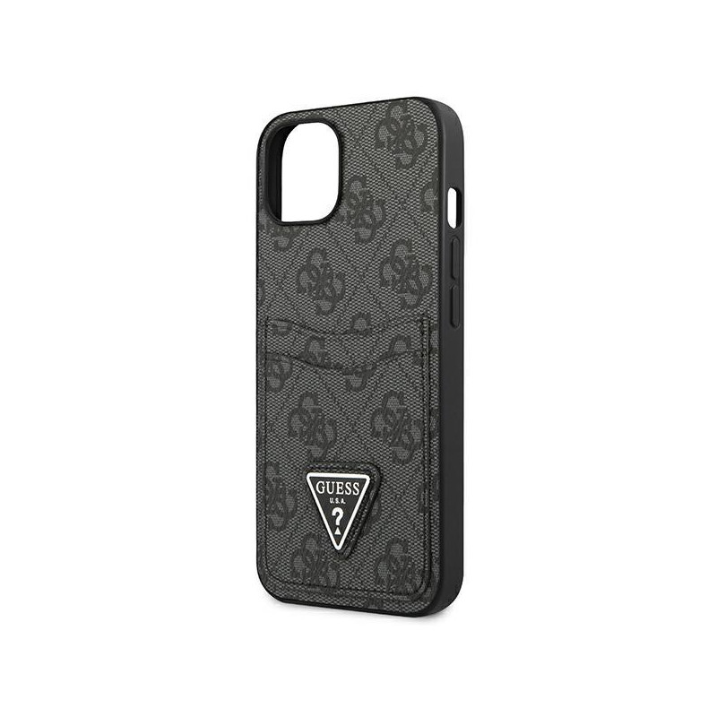 Guess 4G Triangle Logo Cardslot dėklas iPhone 13 mini - juodas
