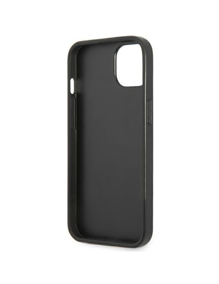 Guess 4G Triangle Logo Cardslot dėklas iPhone 13 mini - juodas Guess 4G Triangle Logo Cardslot dėklas iPhone 13 mini - juodas