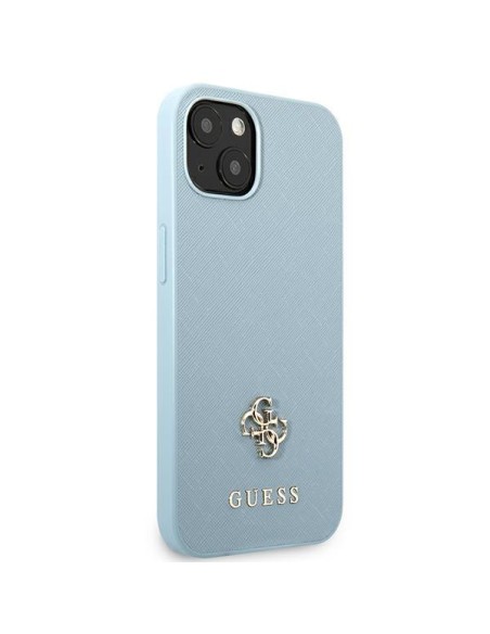 Guess Saffiano 4G Small Metal Logo dėklas iPhone 13 mini - mėlynas Guess Saffiano 4G Small Metal Logo dėklas iPhone 13 mini - mėlynas