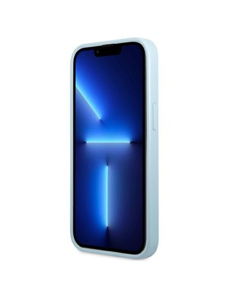 Guess Saffiano 4G Small Metal Logo dėklas iPhone 13 mini - mėlynas Guess Saffiano 4G Small Metal Logo dėklas iPhone 13 mini - mėlynas