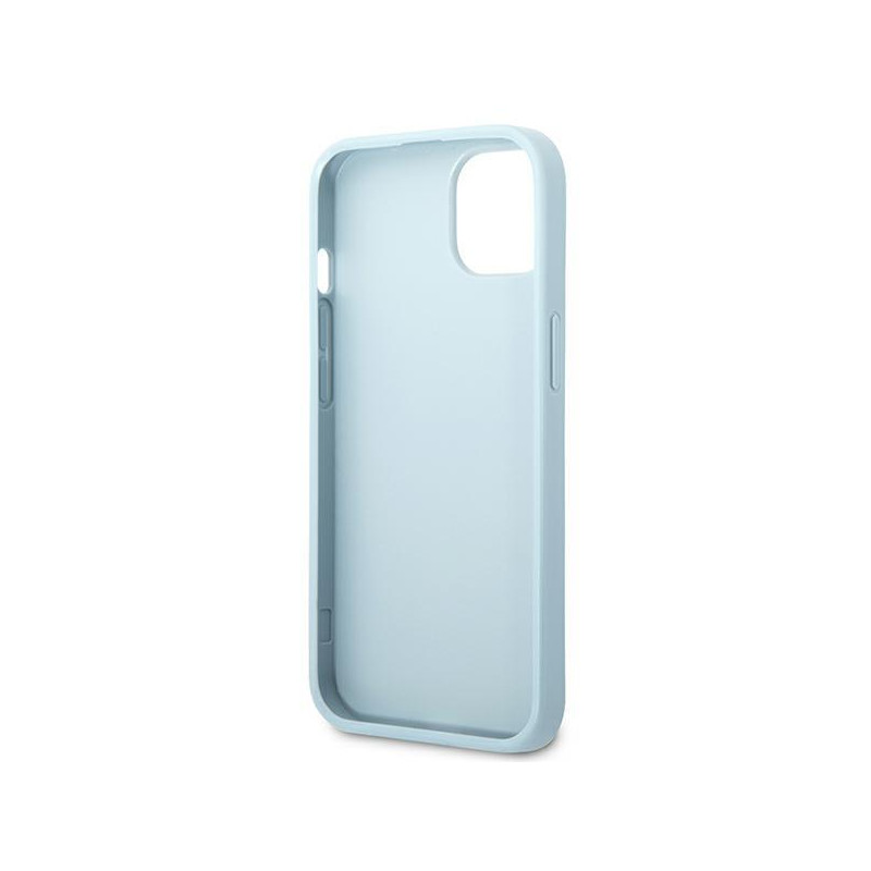 Guess Saffiano 4G Small Metal Logo dėklas iPhone 13 mini - mėlynas
