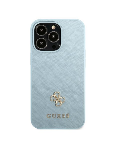 Guess Saffiano 4G Small Metal Logo dėklas, skirtas iPhone 13 Pro Max - mėlynas Guess Saffiano 4G Small Metal Logo dėklas, skirtas iPhone 13 Pro Max - mėlynas