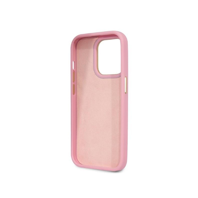 Guess Croco Collection dėklas iPhone 14 Pro - rožinis