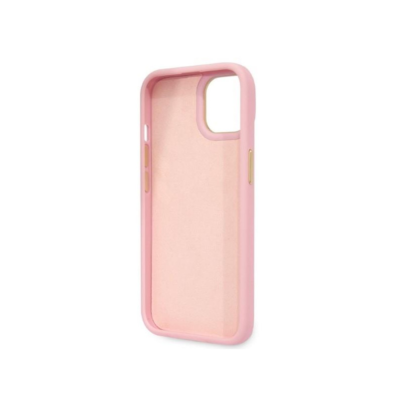 Guess Croco Collection dėklas iPhone 14 Plus - rožinis