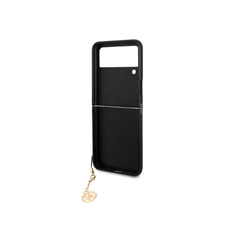 Guess GUHCZF4GF4GGR F721 Z Flip 4 pilkas / pilkas kietas dėklas 4G Charms kolekcija