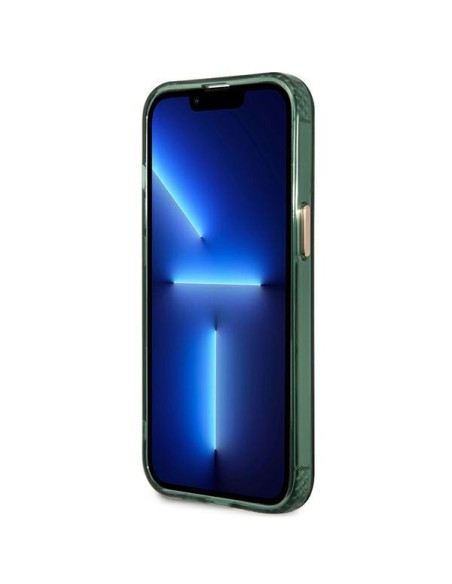 Guess Gold Outline permatomas MagSafe dėklas, skirtas iPhone 13 Pro / iPhone 13 - žalias Guess Gold Outline permatomas MagSafe dėklas, skirtas iPhone 13 Pro / iPhone 13 - žalias