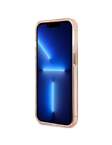 Guess Gold Outline permatomas MagSafe dėklas, skirtas iPhone 13 Pro / iPhone 13 - rožinis Guess Gold Outline permatomas MagSafe dėklas, skirtas iPhone 13 Pro / iPhone 13 - rožinis