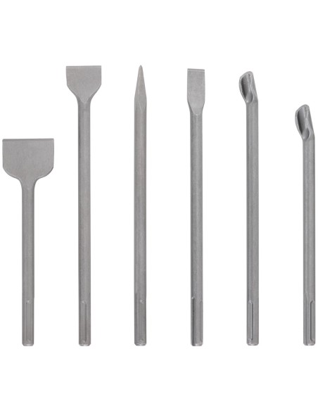 Betono kaltų komplektas SDS MAX SDS PLUS HRC50 - 6 vnt. Betono kaltų komplektas SDS MAX SDS PLUS HRC50 - 6 vnt.
