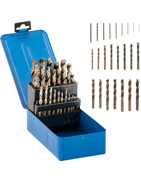 HSS-Co metalo kobalto grąžtų rinkinys Skm. 1-13mm - 25 vnt. HSS-Co metalo kobalto grąžtų rinkinys Skm. 1-13mm - 25 vnt.