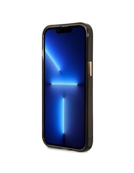 Guess Gold Outline permatomas MagSafe dėklas, skirtas iPhone 13 Pro Max - juodas Guess Gold Outline permatomas MagSafe dėklas, skirtas iPhone 13 Pro Max - juodas
