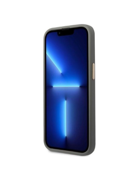 Guess Peony Logo Plate MagSafe dėklas iPhone 13 Pro Max - pilkas