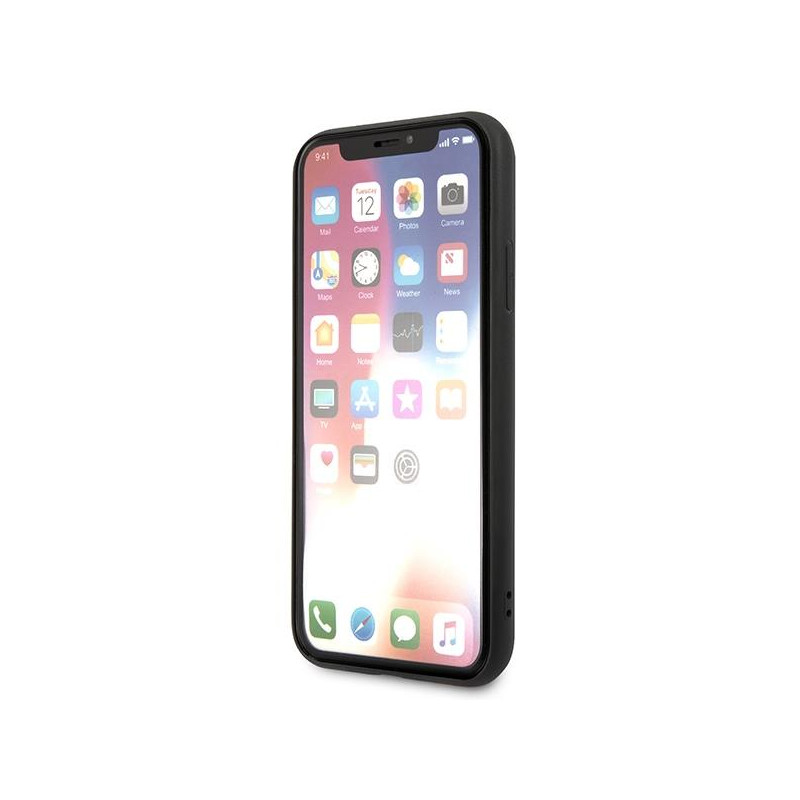 Karl Lagerfeld Saffiano Karl&Choupette Head dėklas iPhone XS Max - juodas