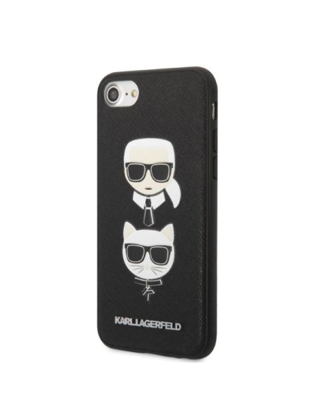 Karl Lagerfeld Saffiano Karl&Choupette galvos dėklas iPhone 7 / 8 / SE 2020 / SE 2022 - juodas Karl Lagerfeld Saffiano Karl&Choupette galvos dėklas iPhone 7 / 8 / SE 2020 / SE 2022 - juodas