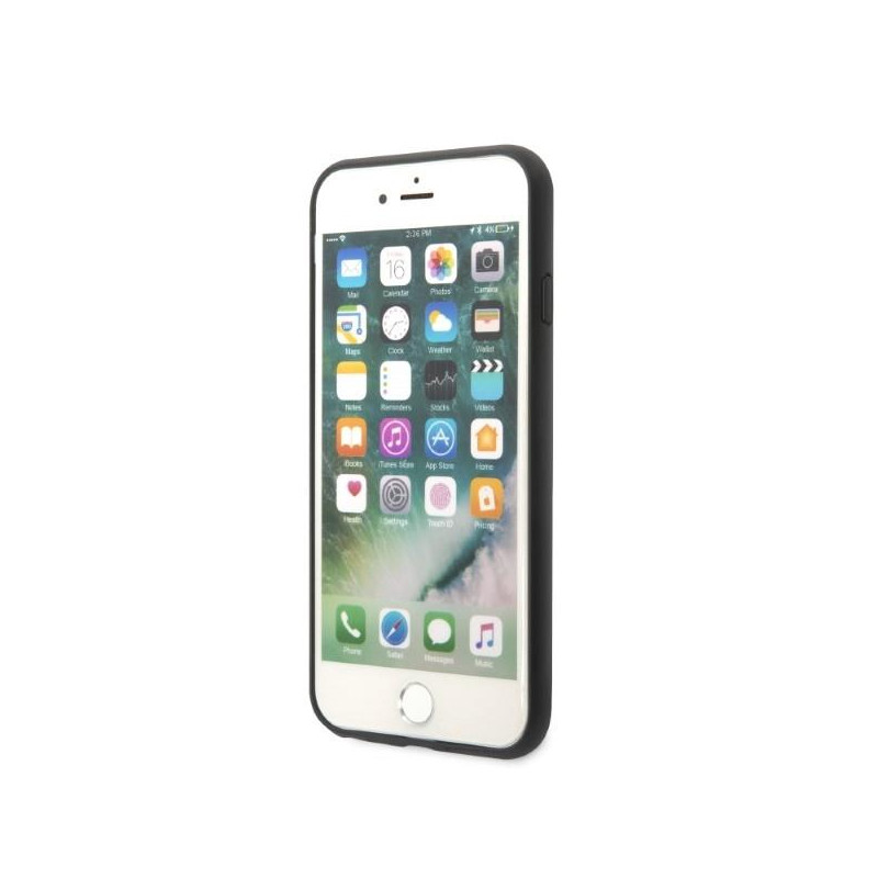 Karl Lagerfeld Saffiano Karl&Choupette galvos dėklas iPhone 7 / 8 / SE 2020 / SE 2022 - juodas
