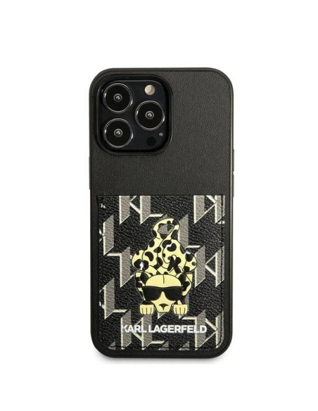 Karl Lagerfeld Karlimals Cardslot dėklas, skirtas iPhone 13 Pro / iPhone 13 - juodas Karl Lagerfeld Karlimals Cardslot dėklas, skirtas iPhone 13 Pro / iPhone 13 - juodas