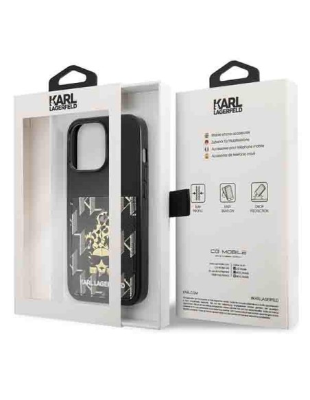 Karl Lagerfeld Karlimals Cardslot dėklas, skirtas iPhone 13 Pro / iPhone 13 - juodas Karl Lagerfeld Karlimals Cardslot dėklas, skirtas iPhone 13 Pro / iPhone 13 - juodas