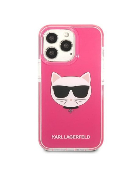 Karl Lagerfeld Choupette Head dėklas, skirtas iPhone 13 Pro / iPhone 13 - fuksija Karl Lagerfeld Choupette Head dėklas, skirtas iPhone 13 Pro / iPhone 13 - fuksija