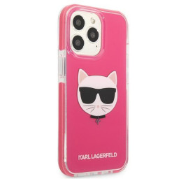 Karl Lagerfeld Choupette Head dėklas, skirtas iPhone 13 Pro / iPhone 13 - fuksija