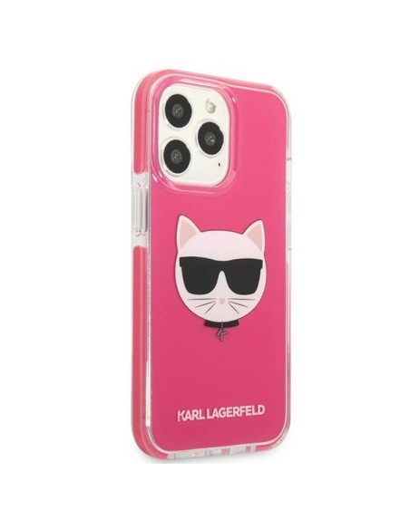 Karl Lagerfeld Choupette Head dėklas, skirtas iPhone 13 Pro / iPhone 13 - fuksija Karl Lagerfeld Choupette Head dėklas, skirtas iPhone 13 Pro / iPhone 13 - fuksija