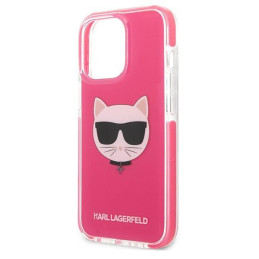 Karl Lagerfeld Choupette Head dėklas, skirtas iPhone 13 Pro / iPhone 13 - fuksija