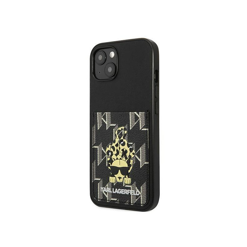 Karl Lagerfeld Karlimals Cardslot dėklas iPhone 13 - juodas