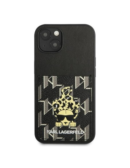 Karl Lagerfeld Karlimals Cardslot dėklas iPhone 13 - juodas Karl Lagerfeld Karlimals Cardslot dėklas iPhone 13 - juodas