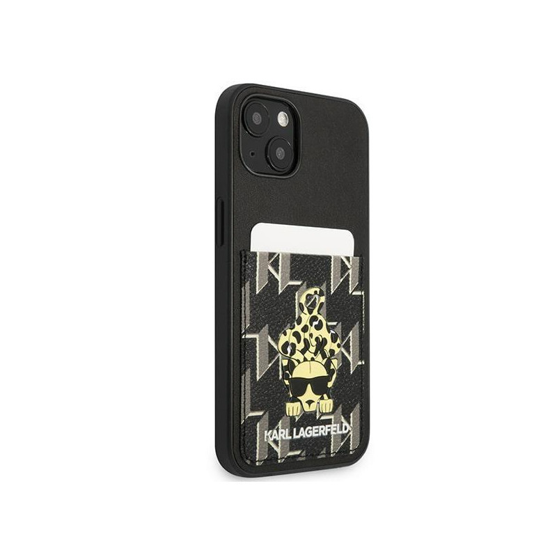 Karl Lagerfeld Karlimals Cardslot dėklas iPhone 13 - juodas