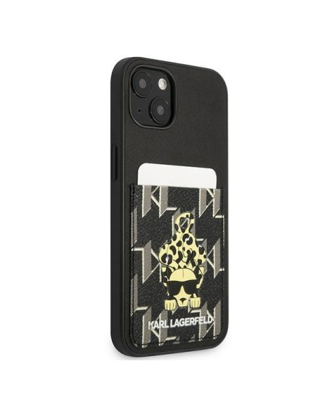 Karl Lagerfeld Karlimals Cardslot dėklas iPhone 13 - juodas Karl Lagerfeld Karlimals Cardslot dėklas iPhone 13 - juodas