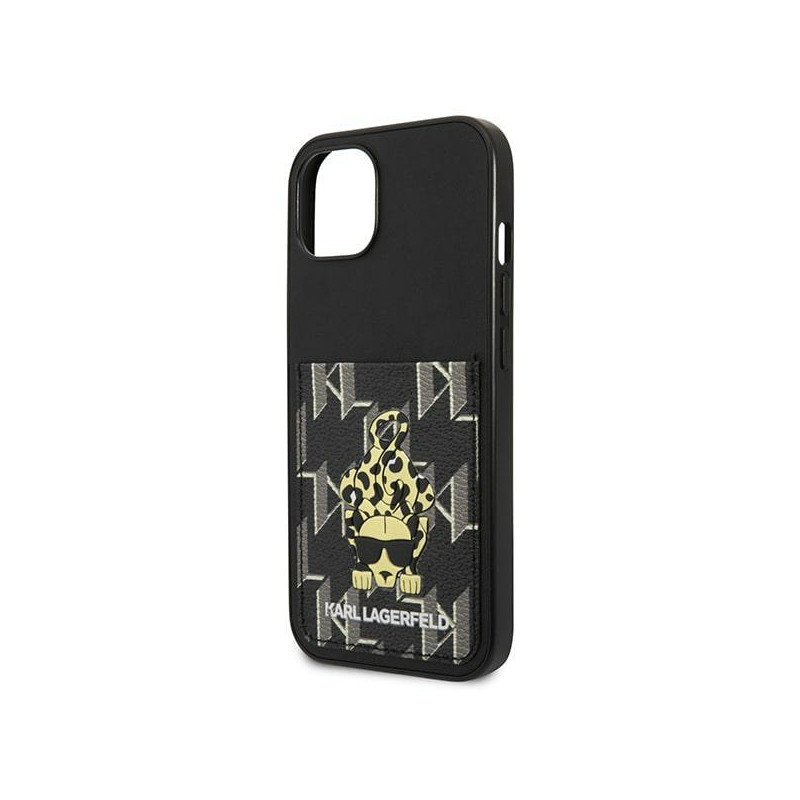 Karl Lagerfeld Karlimals Cardslot dėklas iPhone 13 - juodas