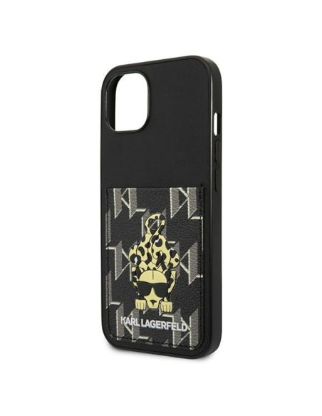 Karl Lagerfeld Karlimals Cardslot dėklas iPhone 13 - juodas Karl Lagerfeld Karlimals Cardslot dėklas iPhone 13 - juodas