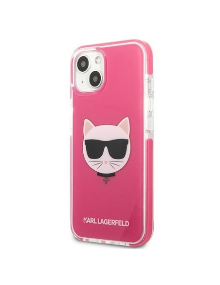 Karl Lagerfeld Choupette Head dėklas iPhone 13 - fuksija Karl Lagerfeld Choupette Head dėklas iPhone 13 - fuksija