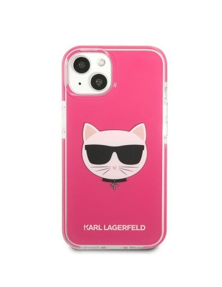 Karl Lagerfeld Choupette Head dėklas iPhone 13 mini - fuksija Karl Lagerfeld Choupette Head dėklas iPhone 13 mini - fuksija