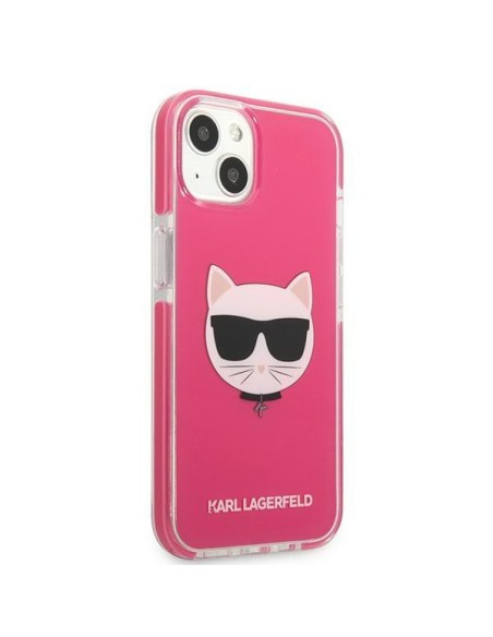 Karl Lagerfeld Choupette Head dėklas iPhone 13 mini - fuksija Karl Lagerfeld Choupette Head dėklas iPhone 13 mini - fuksija