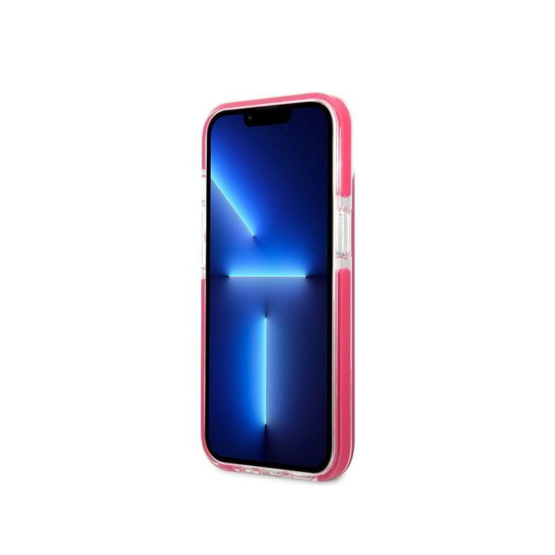 Karl Lagerfeld Choupette Head dėklas iPhone 13 mini - fuksija