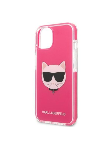 Karl Lagerfeld Choupette Head dėklas iPhone 13 mini - fuksija Karl Lagerfeld Choupette Head dėklas iPhone 13 mini - fuksija