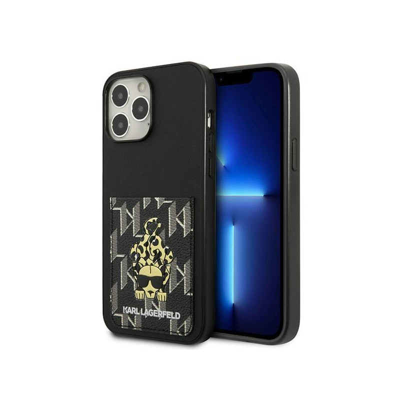 Karl Lagerfeld Karlimals Cardslot dėklas, skirtas iPhone 13 Pro Max - juodas