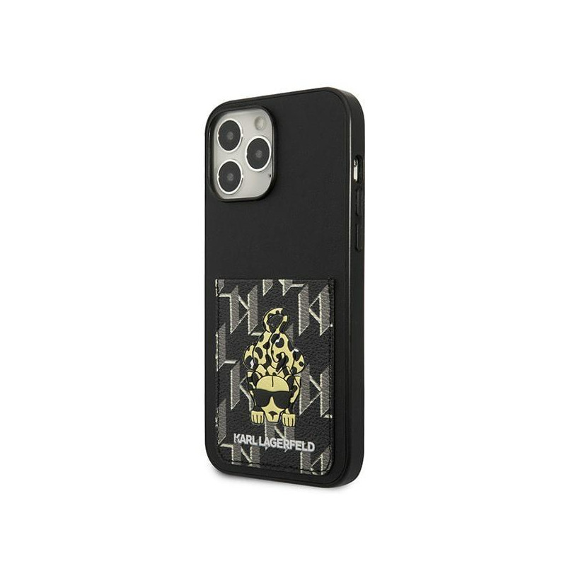 Karl Lagerfeld Karlimals Cardslot dėklas, skirtas iPhone 13 Pro Max - juodas