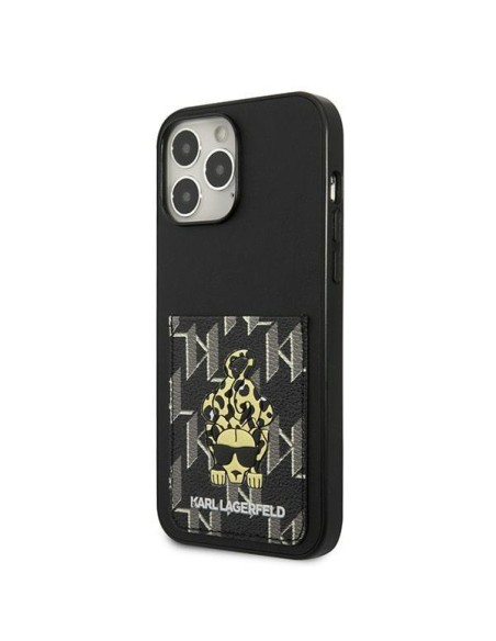 Karl Lagerfeld Karlimals Cardslot dėklas, skirtas iPhone 13 Pro Max - juodas Karl Lagerfeld Karlimals Cardslot dėklas, skirtas iPhone 13 Pro Max - juodas