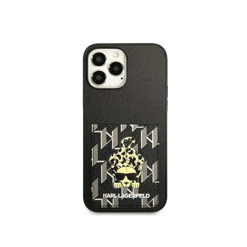 Karl Lagerfeld Karlimals Cardslot dėklas, skirtas iPhone 13 Pro Max - juodas
